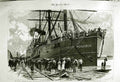 Old Antique Print 1882 War Egypt Ship Assyrian Monarch West India Docks 19th