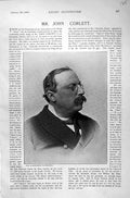 Original Old Antique Print 1895 Horse Racing Sport Portrait John Corlett 19th