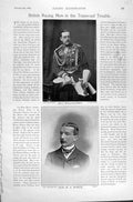 Old Antique Print 1895 Horse Racing Sport Henry White Sir John Willoughby 19th