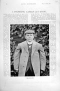 Original Old Antique Print 1895 Horse Racing Sport Portrait Bradbury Jockey