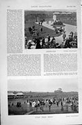 Old Antique Print 1895 Horse Racing Sport Birmingham Angelina Dule Tree 19th