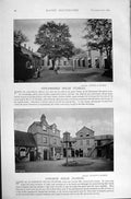 Original Old Antique Print Stockbridge 1895 Horse Racing Chaloner Hack Osborne