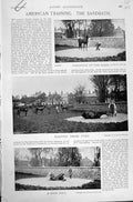 Old Antique Print 1896 Horse Racing Sport American Training Docker Stand 19th