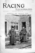 Original Old Antique Print 1896 Horse Racing Sport Cheveley Clay Euclid Bonnie