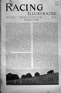Antique Old Print 1895 Horse Racing Sport Russley Park Peck Carvick Heart 19th