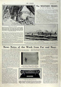 Original Old Antique Print 1916 War Gun Hospital Siers Casket Lord Bryce 20th