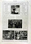 Original Old Antique Print 1916 Siers War Cook Belgian Hospital Christmas 20th