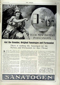 Original Old Antique Print 1916 Advertisement Sanatogen Vitamins Christmas 20th