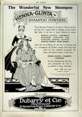Old Antique Print 1916 Advertisment Dubarry Henna-Glinta Shampoo Powders 20th