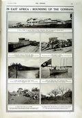 Original Old Antique Print 1916 Africa Moshi Mount Kilimanjaro Train War Chala