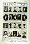Original Old Antique Print 1916 Roll Honour Dead Siers War Oliver Sommerville