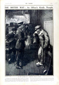 Original Old Antique Print 1916 Yorkshire Railway Station British Siers War