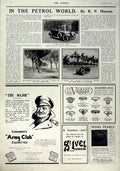 Old Antique Print 1916 Motor Car Napier Cairo Vauxhall Cigarettes Cheese 20th