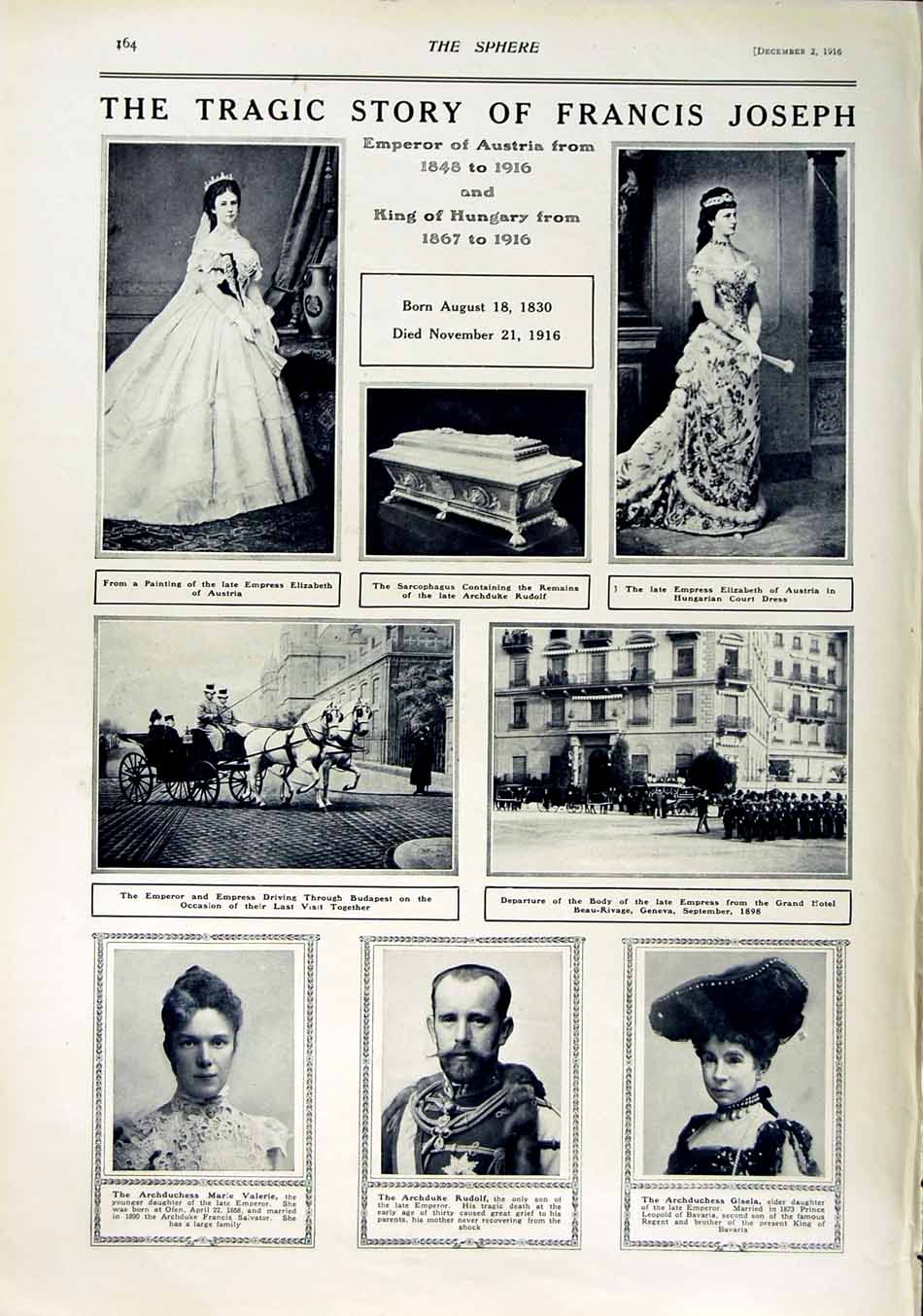 Original Old Antique Print 1916 Roll Honour Dead Siers Joseph Gisela Rudolf