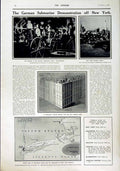 Old Antique Print 1916 Canadian Sier Kettle Linton Nantucket Submarine 20th