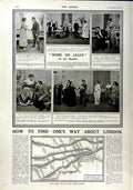 Original Old Antique Print 1916 Roll Honour Dead Siers War London Railways