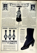 Original Old Antique Print 1916 Dunlop Tyres Debenhams Packer Silversmith Fur