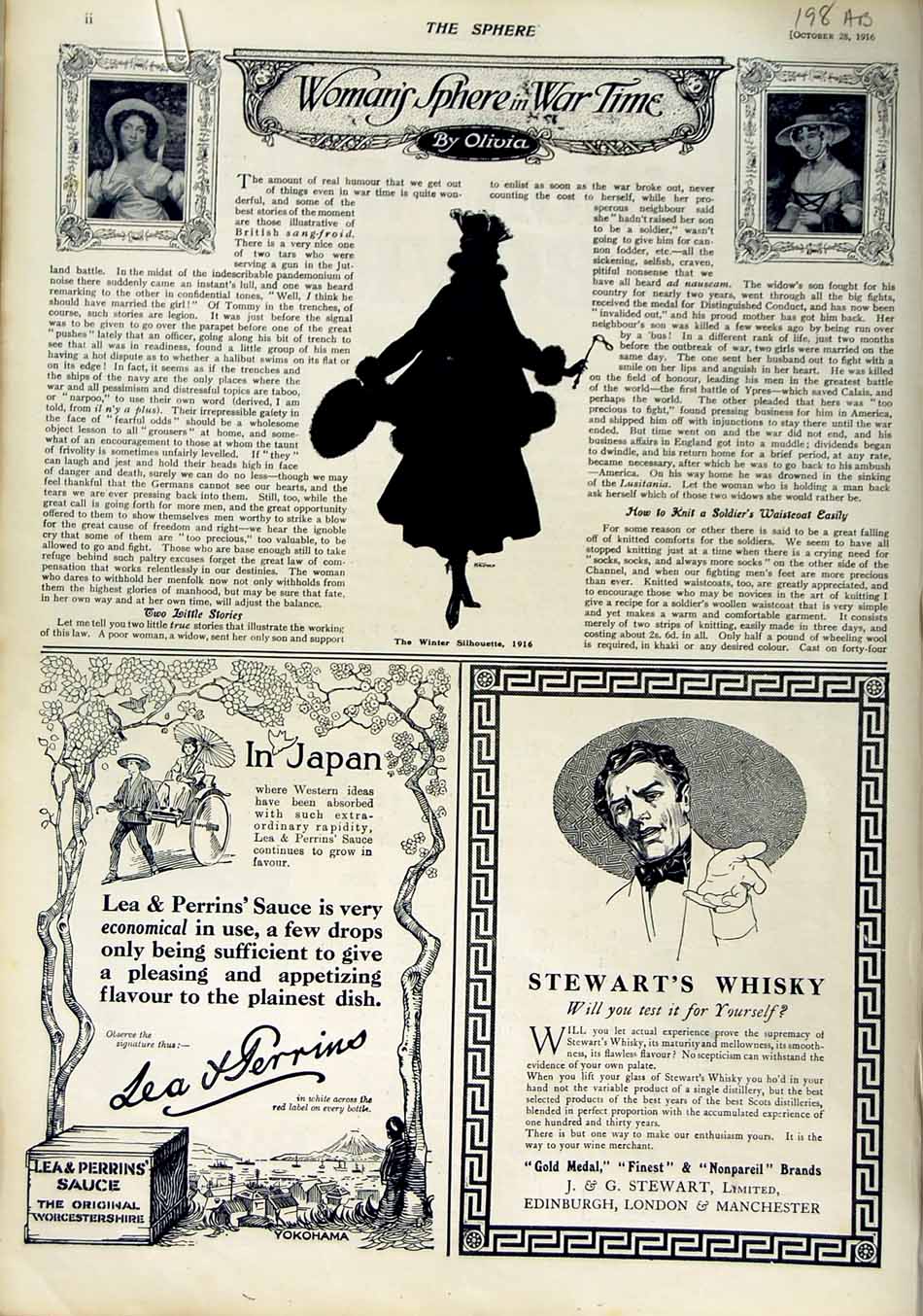Original Old Antique Print 1916 Bovril Horlick'S Remington Jewellery Watches