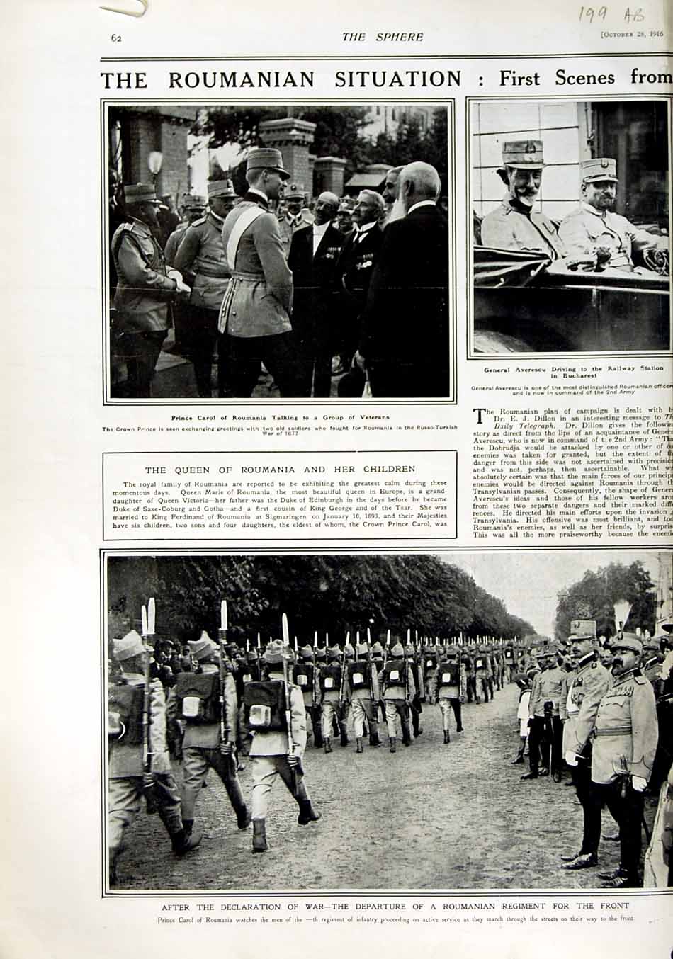 Original Old Antique Print 1916 War Roumanian Siers British Weapons Ancre 20th