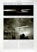 Original Old Antique Print 1916 French Biplane Aerodrome France Aircraft War
