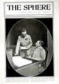 Old Antique Print 1916 General Roques French War Minister Staff Officer 20th