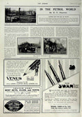 Original Old Antique Print 1916 Wolseley Motor Car Australian Siers Swan Pen