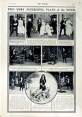 Original Old Antique Print 1916 Theatre Boyne Alaskan Dogs Garrick Vanbrugh