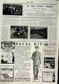 Old Antique Print 1916 Napier Motor Car Burberry Savoy Cigarettes Whisky 20th