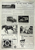 Old Antique Print 1916 Wolseley Motor Car Palmer Napier Ambulance Buick 20th