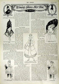 Original Old Antique Print 1916 Women'S Fashion Frock Taffeta Georgette Shirt