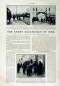 Old Antique Print 1916 Roads Nish Mud King Ferdinand Triumphal Arch War 20th