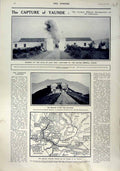 Old Antique Print 1916 Gate Jang Fort Yaunde War Barracks Cameroons War 20th
