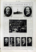 Old Antique Print 1916 Robertson Salvini Turner War New Year Honours List 20th
