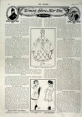Original Old Antique Print 1916 Womens Fashion Dress Drawings Sphere 20th