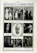 Old Antique Print 1916 Theatre Shakespeare Savoy Duke York Covent Garden 20th