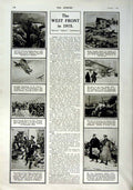Original Old Antique Print 1916 West Front War Siers Loos John French Joffre
