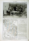 Original Old Antique Print 1916 Torpedo Boat Destroyer War Ships Russian Siers