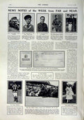 Original Old Antique Print 1916 Siers Clubhouse Theatre War Willingdon Tyas
