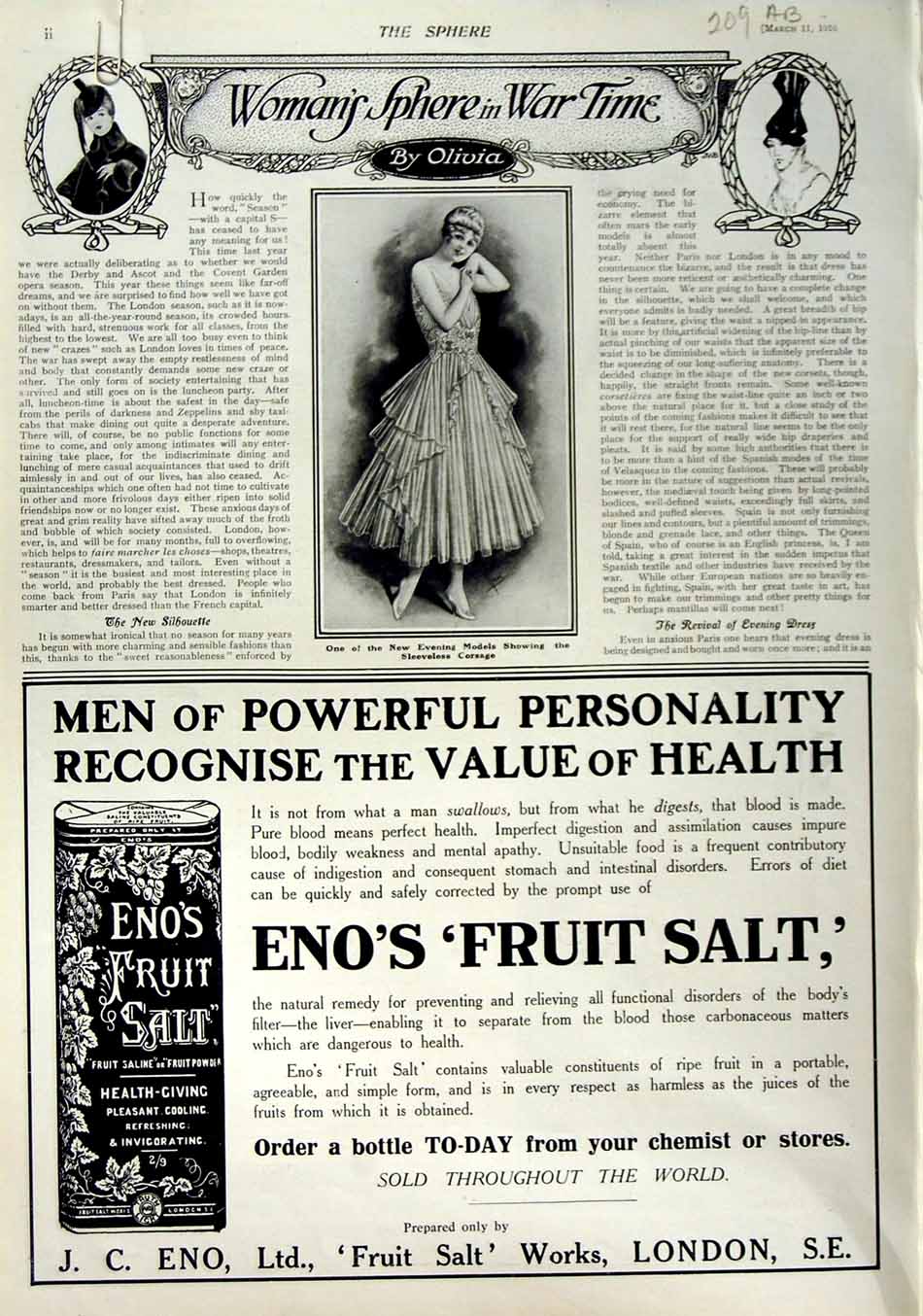 Old Antique Print 1916 Advertisment Tootal Fabrics Bengers Infancy Food 20th
