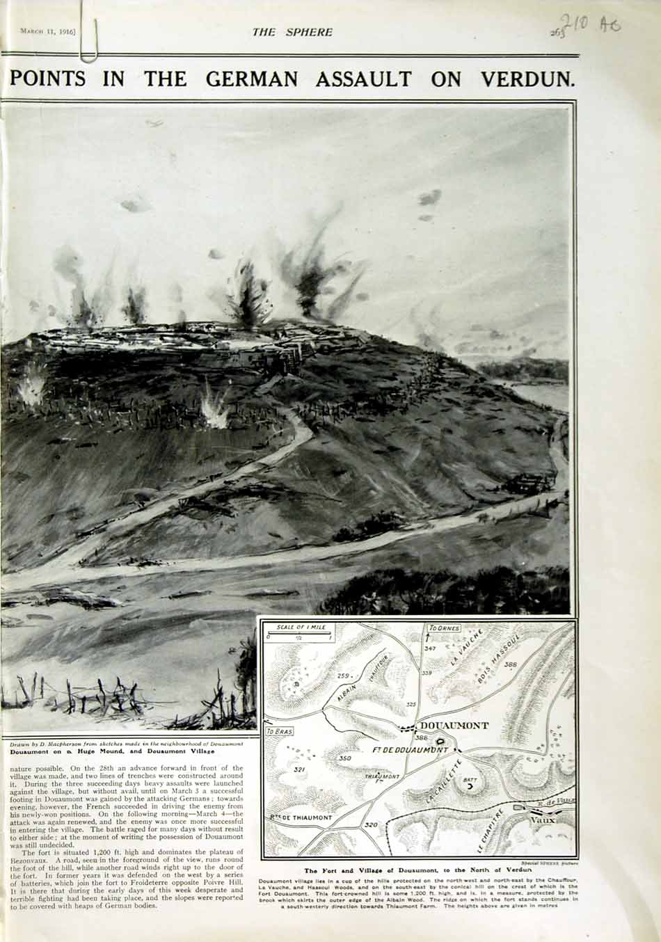 Original Old Antique Print 1916 Carmen Aylva Rumania Queen War Cettinje Lovcen