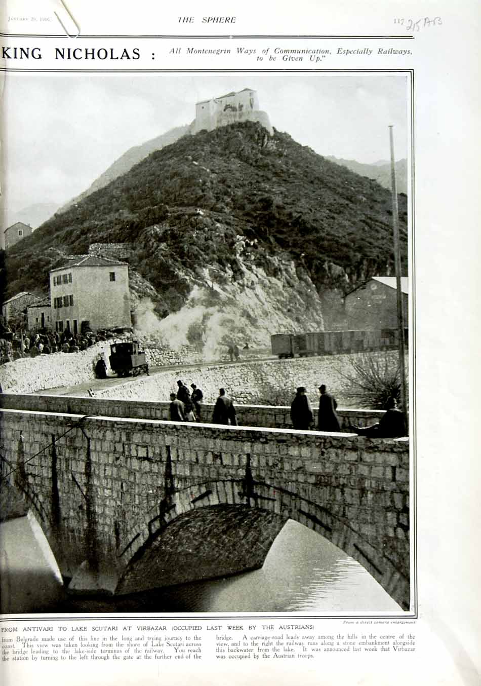 Old Antique Print 1916 British War Salonika Monfalcone Cormons Gorizia 20th