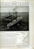 Original Old Antique Print 1916 King Stephen Trawler Boat French Siers War