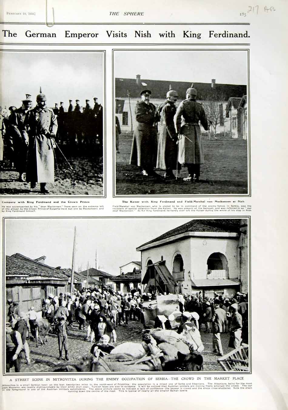 Antique Old Print 1916 Florence Nightingale Prince Kamin War Tigris Craft 20th