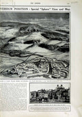 Old Antique Print 1916 Henry James War Gomme London Snowstorm Zeppelin 20th