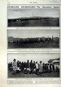 Original Old Antique Print 1916 Kilimanjaro Africa Siers Conrad Brits German