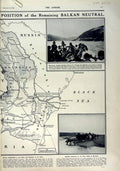 Old Antique Print 1916 Sinaia Rumania Gypsies Ypres Sier Champagne War 20th