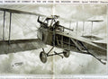 Original Old Antique Print 1916 German Aircraft War Circular Revovling Cockpit