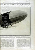 Old Antique Print 1916 Zeppelin Diagram War Royal Fusiliers Hurd Nurse 20th