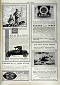 Original Old Antique Print 1916 Advertisment Buick Motor Car Beldam Tyres Ship