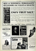 Original Old Antique Print 1916 Advertisment Eno'S Fruit Salt Calox Lotus Tamar